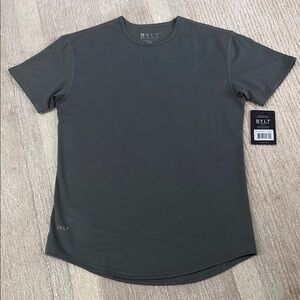 BYLT Blend Charcoal Gray Crew Neck Short Sleeve Tee, Size Medium, NWT